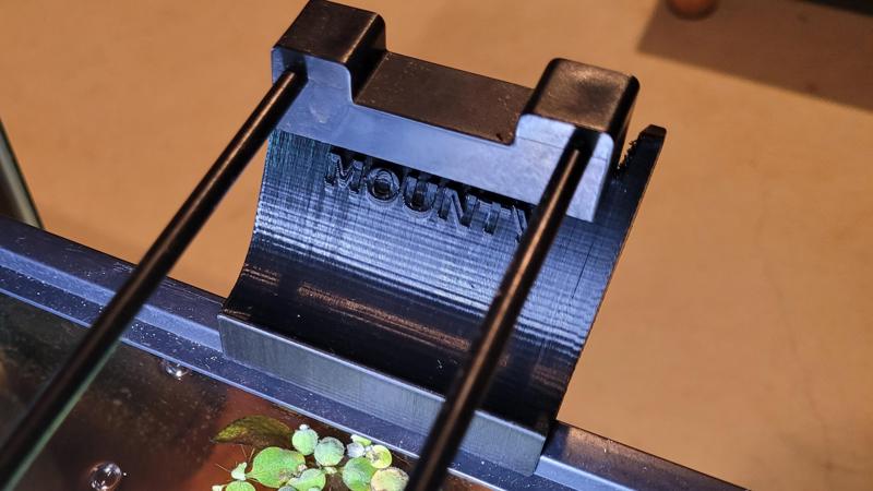 "Mounty"  - created by nolibert - LED Mount adjusted for 11mm rims and Fluval planted light 24"-34" (500mm)