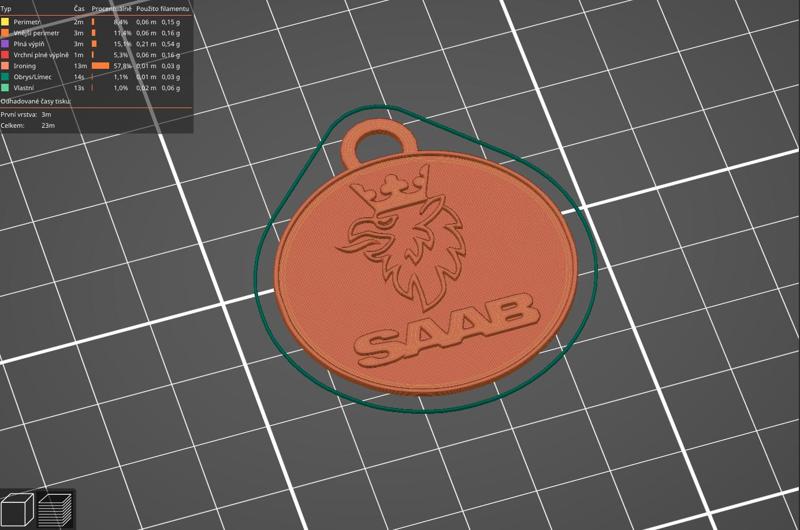 Saab keychain / Saab klíčenka