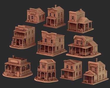 x10 Buildings - Wild West - Small town