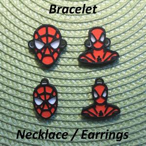 4 Spider-Man Necklaces, Bracelets, Earrings, Jewelry