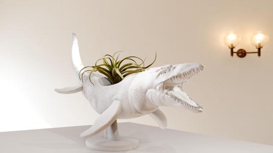 mososaurus dinosaur planter pot flower vase stl
