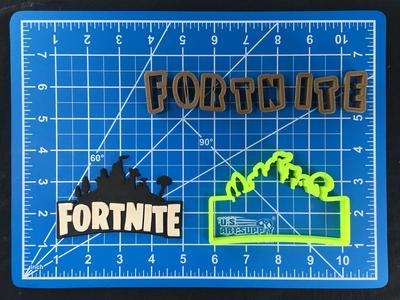 Fortnite Logo Multipiece Fondant Cookie Cutter Set Multiple Sizes