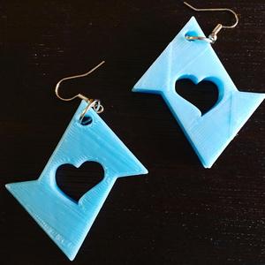 Triangle Heart Earrings