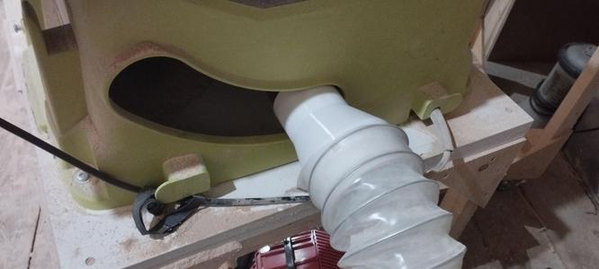 Dust Collector to Ryobi RTS1800 adapter (100mm->65mm)