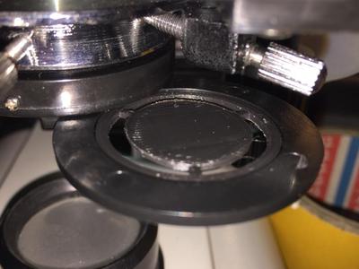  Diffuser for dark field illumination, 32mm diameter, for transmitted light condenser.