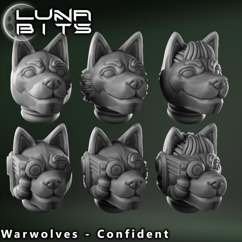 War Wolf Heads - Confident