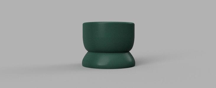 Flower pot with water collecting base//Maceta con base recolectora de agua