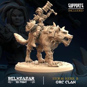 Orc and Wolf - Storm Rider B Variant 2