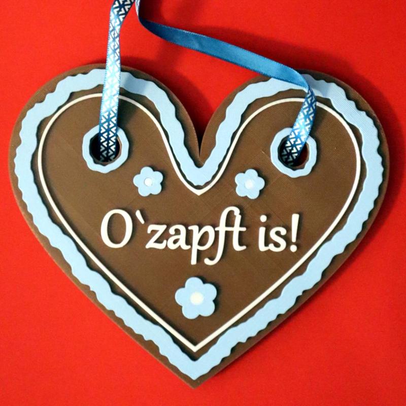 Oktoberfest Gingerbread heart "O`zapft is!"