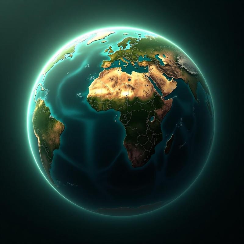 Stylized Planet Earth Hologram