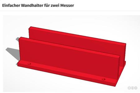 Wandhalter Messer