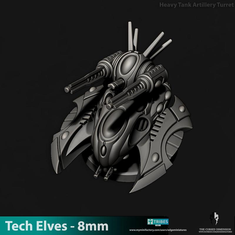 Heavy Artillery Tank - Tech Elves - 8mm