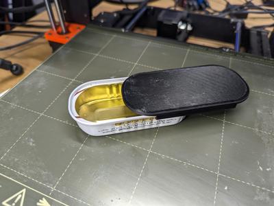 Upcycle an Anchovy can! Cool storage option!