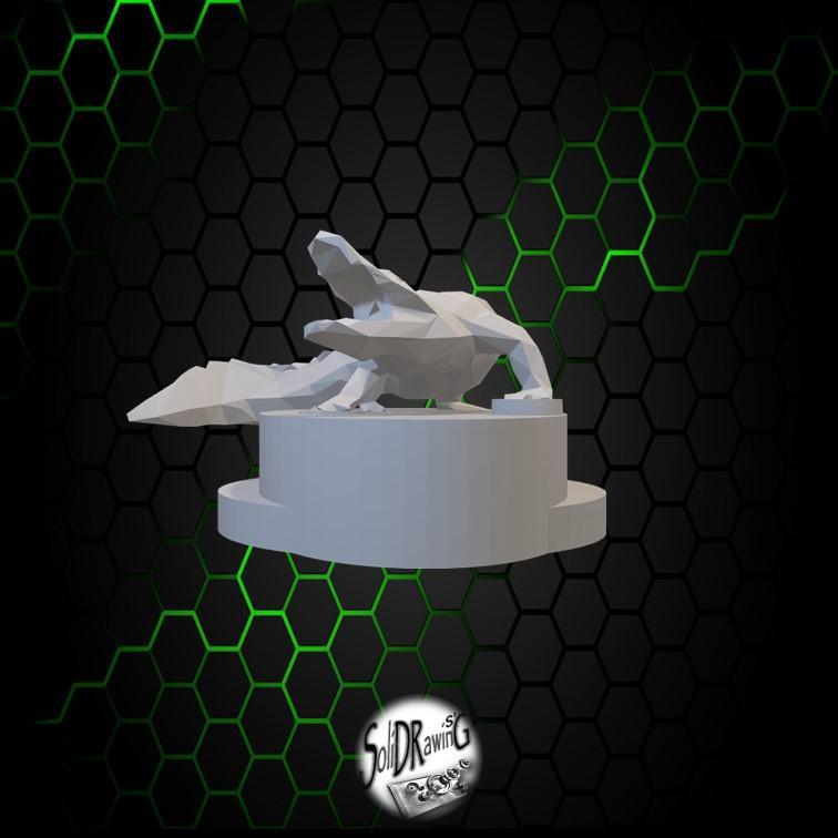 Attack Alligator - LowPoly - Bust - Full - Perfect Design - Easy Print - Decor - SoliDRawinGS0477