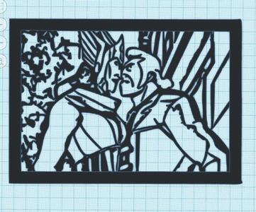 BROCK & VALKARIE FRAMED PICTURE - 2 VERSIONS