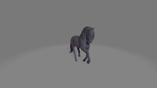 Running Horse - Low Poly - Decor