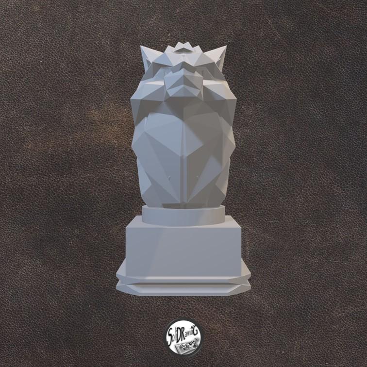 Wolf - LowPoly - Bust - Head - Perfect Design - Easy Print - Decor - SoliDRawinGS0082