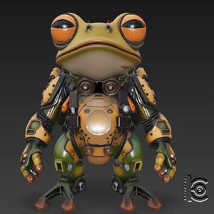 Commander Ribbitron - Cyber-Frog Mech Unit
