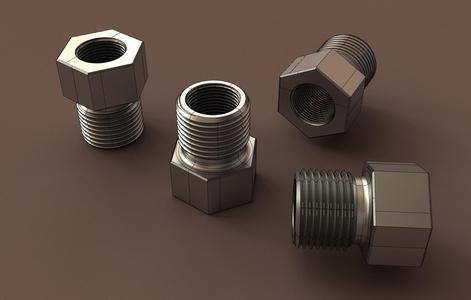 3/4-16 UNF Male Thread Adapted To Reverse Thread 14x1mm Female