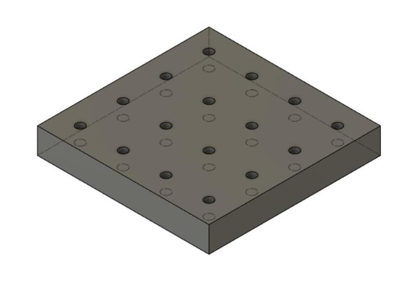 Template for 4X4X LED Cube