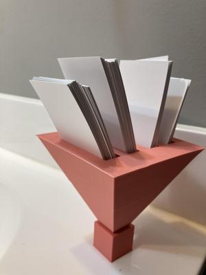 Inverted card pyramid