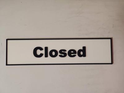 Closed Sign
