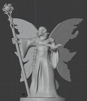 Fairy male wizard sunstaff