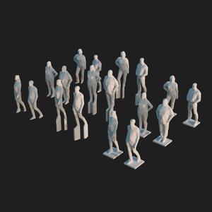 PERSONS LOWPOLY 1:100 A-B-C