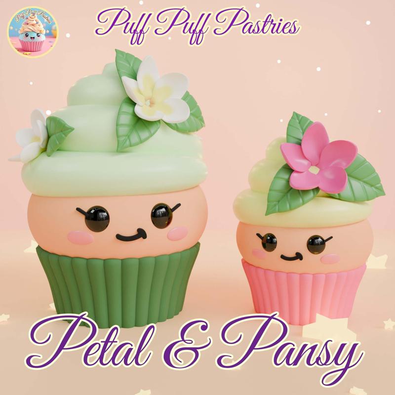 Kawaii Cupcake Petal and Pancy