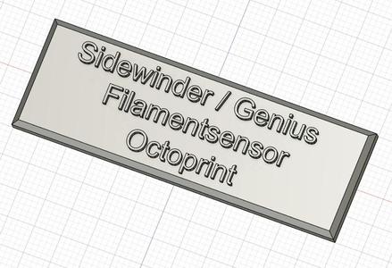 Sidewinder / Genius Filament sensor on Octoprint/OctoPi