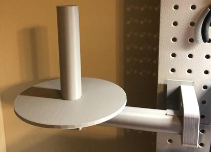 Side-Saddle Pegboard Paper Towel Holder