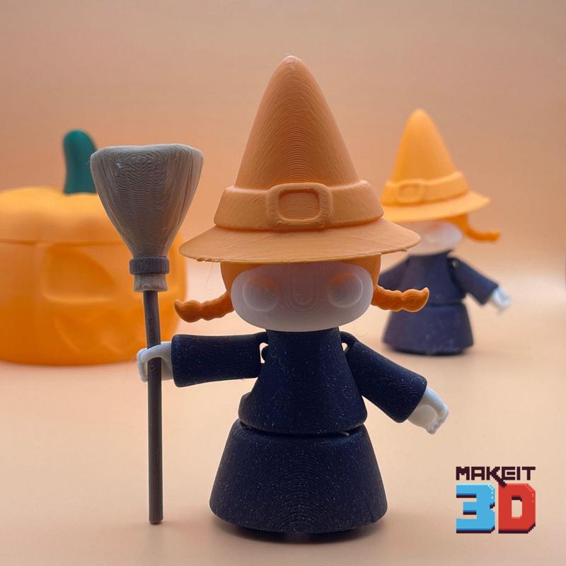 3D Printable Articulated Flexi Witch