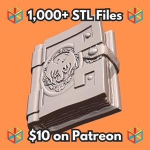 28mm DND Dragonborn Spellbook with Dragon Symbol Fantasy Miniature for Tabletop Gaming MineeForm FDM 3D Print STL File