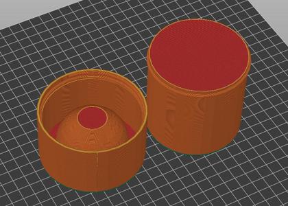 Cylindrical box with handle