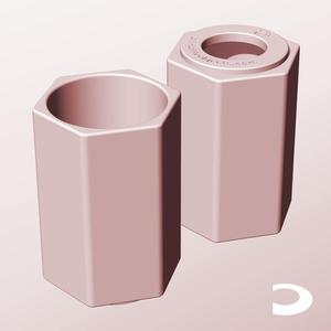 CH68-115-P Pierced Modular Stacking Storage Box Bin Container Planter Lamp Shade | Printable Objects - Infinite Containers | stl file for 3d printing