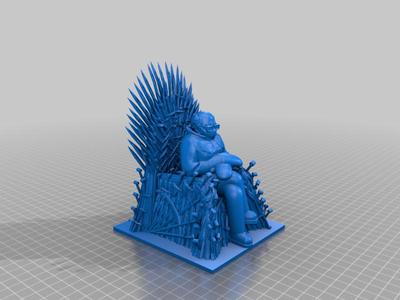 Bernie Sitting On The Iron Throne