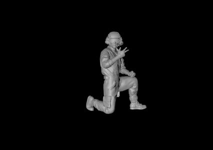 Ground support staff - posing for photos 3D digital character model