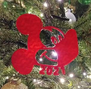 2021 Covid Mickey X-Mas Ornament