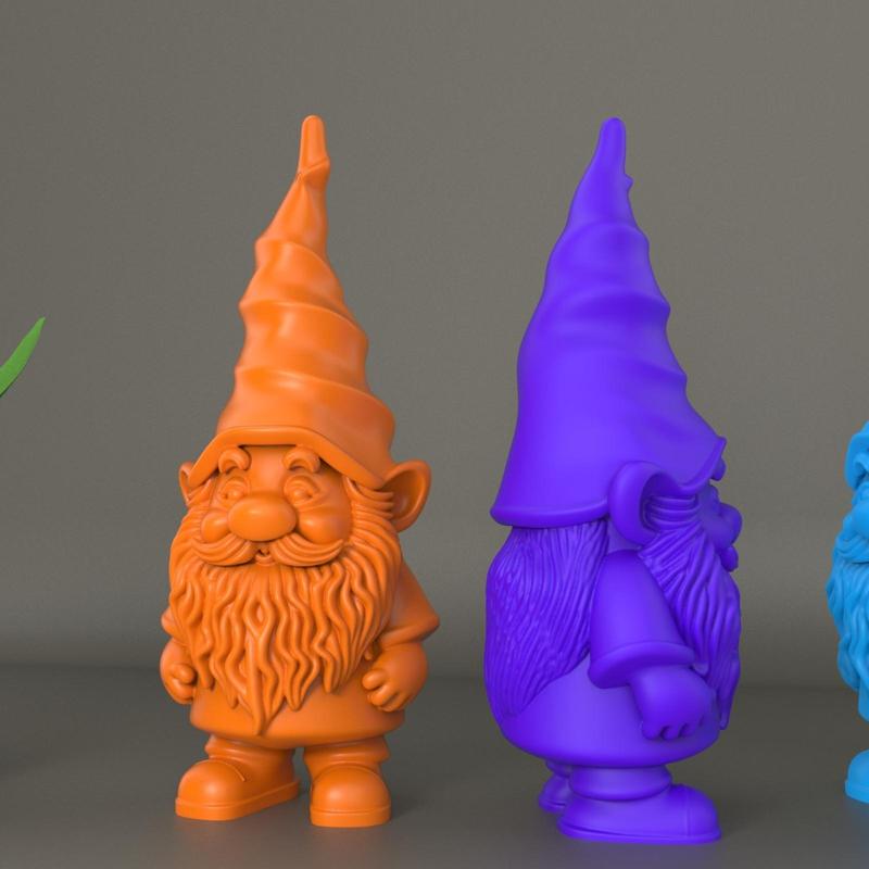 Colorful Christmas Gnome STL – 3D Printable Holiday Decoration