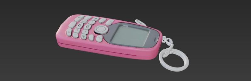 Y2K Flip Phone Replica Keychain - Retro Nostalgia 3D Printable Collectible
