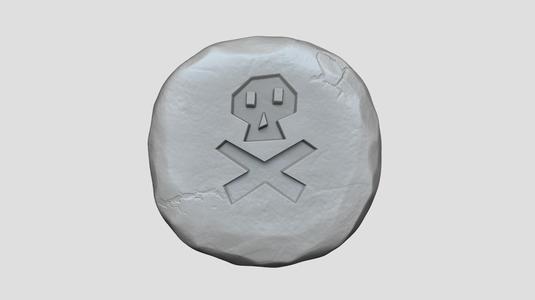 Death Rune - Runescape - STL Keychain