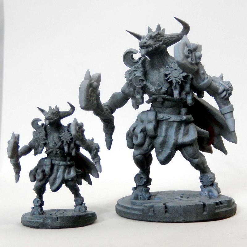 Minotaur sun and moon guardian miniature