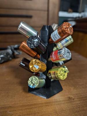Miniature wine display rack for Anthon Berg alcoholic chocolates