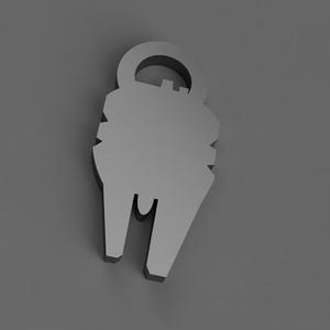 Millenium falcon keychain