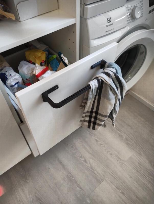 Ikea kitchen cabinet handle/towel hanger