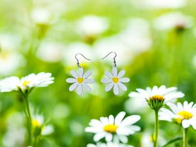 Daisy heart earrings