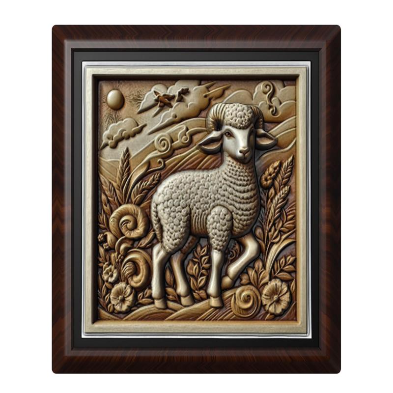 Lamb animal wall art relief wall decor