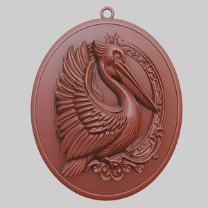 Pelican Animal Pendant Pelican Animal Necklace for CNC Router Laser & 3D Printer
