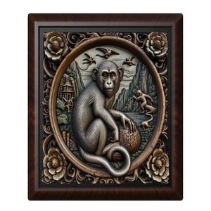 Monkey animal wall art relief wall decor
