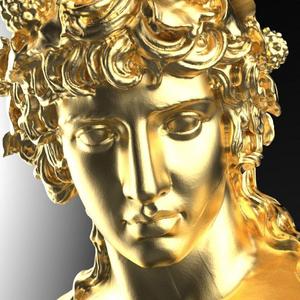Gold Antinous Necklace – Inspired by Ancient Roman Sculpture